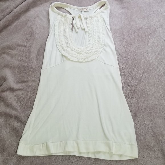 LaROK White Shirt Tank Top Size Medium - Picture 1 of 7